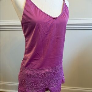 Women’s Vintage Silk 2 Piece Purple Set Size 2XL